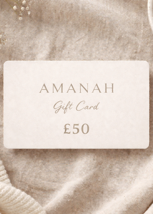 Amanah £50 gift card for hijabs and modest wear