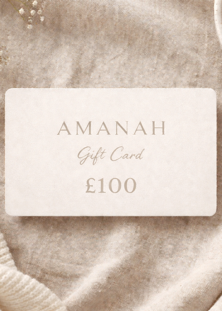 Amanah £100 gift card for hijabs and modest wear