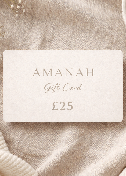Amanah £25 gift card for hijabs and modest wear
