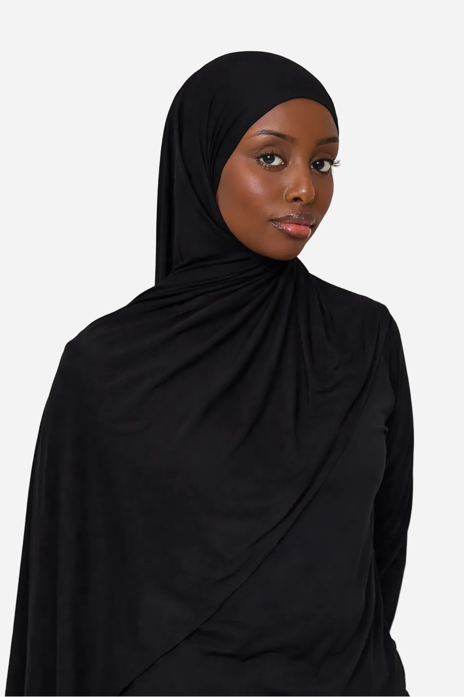 Black classic light jersey hijab by Amanah designed for everyday comfort