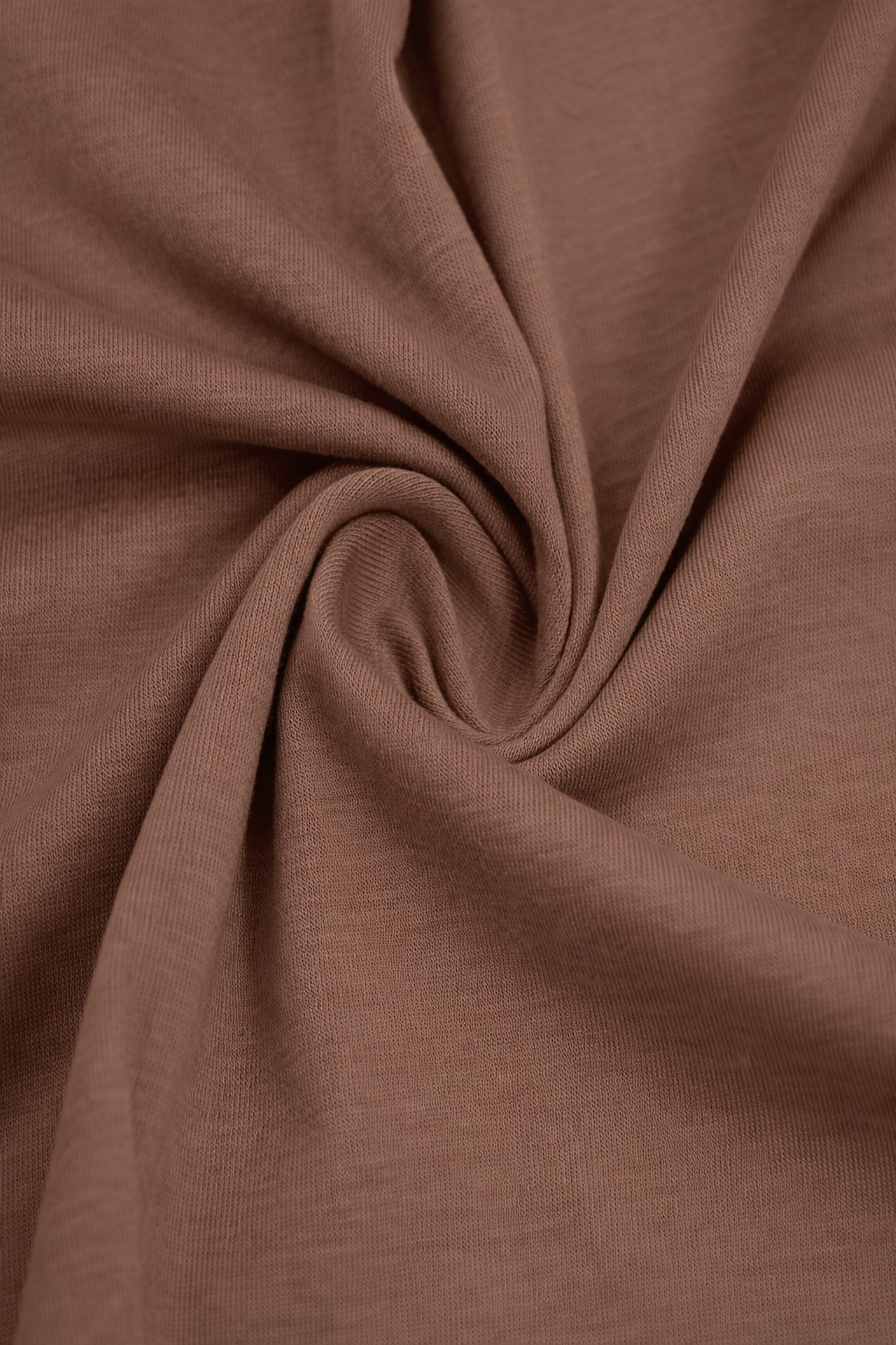 Classic Light Jersey Hijab in Cocoa by Amanah, styled in a soft draped wrap.