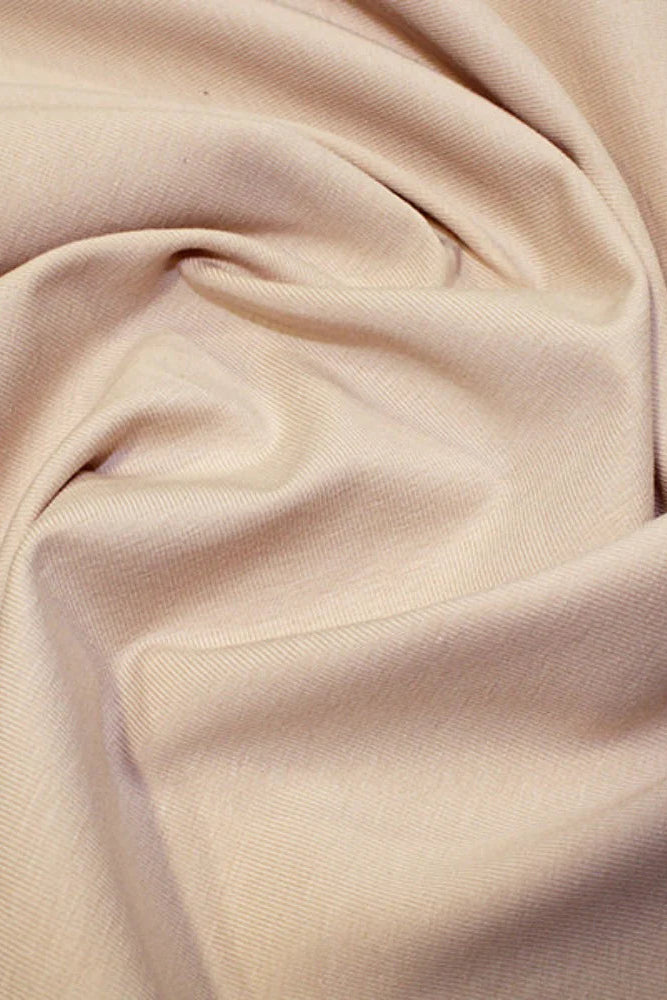 Classic Light Jersey Hijab in Shell by Amanah, styled in a soft draped wrap.