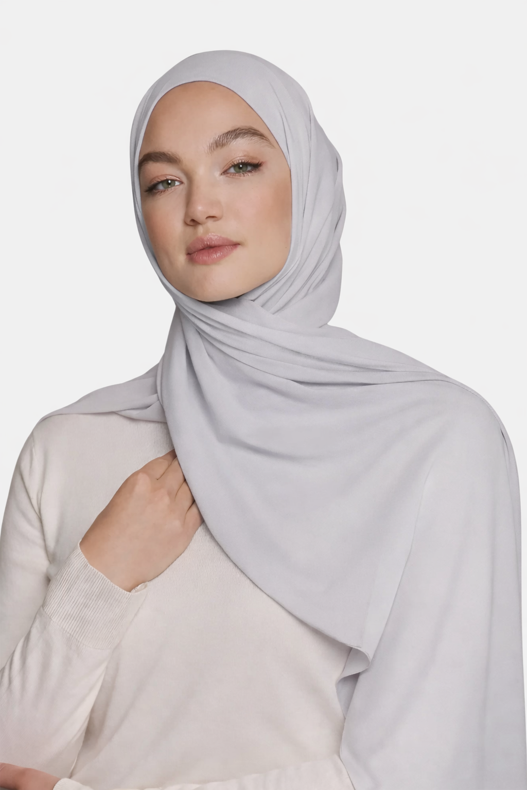 Mist classic soft chiffon hijab by Amanah with a soft airy drape