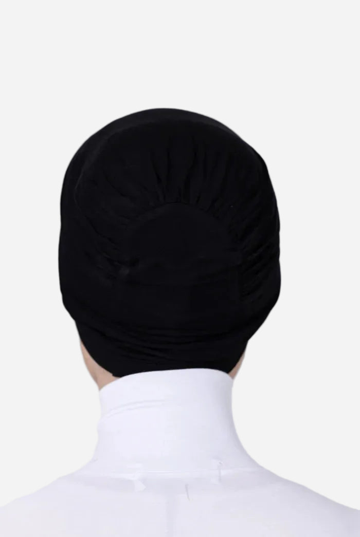 Black essential jersey underscarf by Amanah for comfortable all day wear