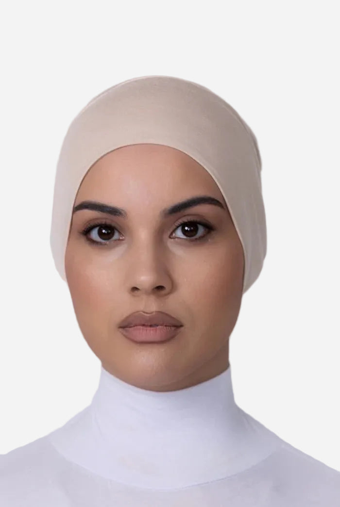 Sand essential jersey underscarf by Amanah designed for everyday comfort