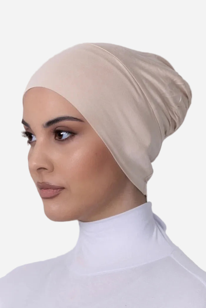 Sand essential jersey underscarf by Amanah designed for everyday comfort