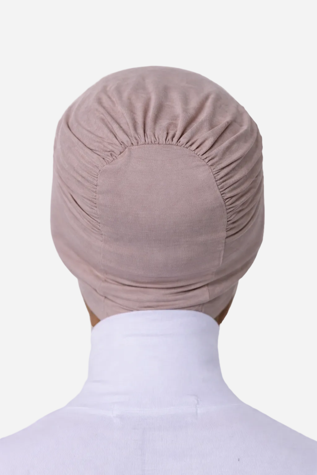 Taupe essential jersey underscarf by Amanah designed for everyday comfort
