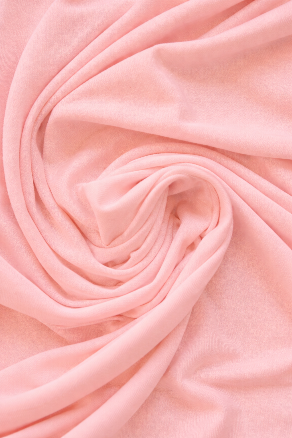 Premium Bamboo Jersey Hijab in Rose by Amanah, styled in a soft draped wrap.