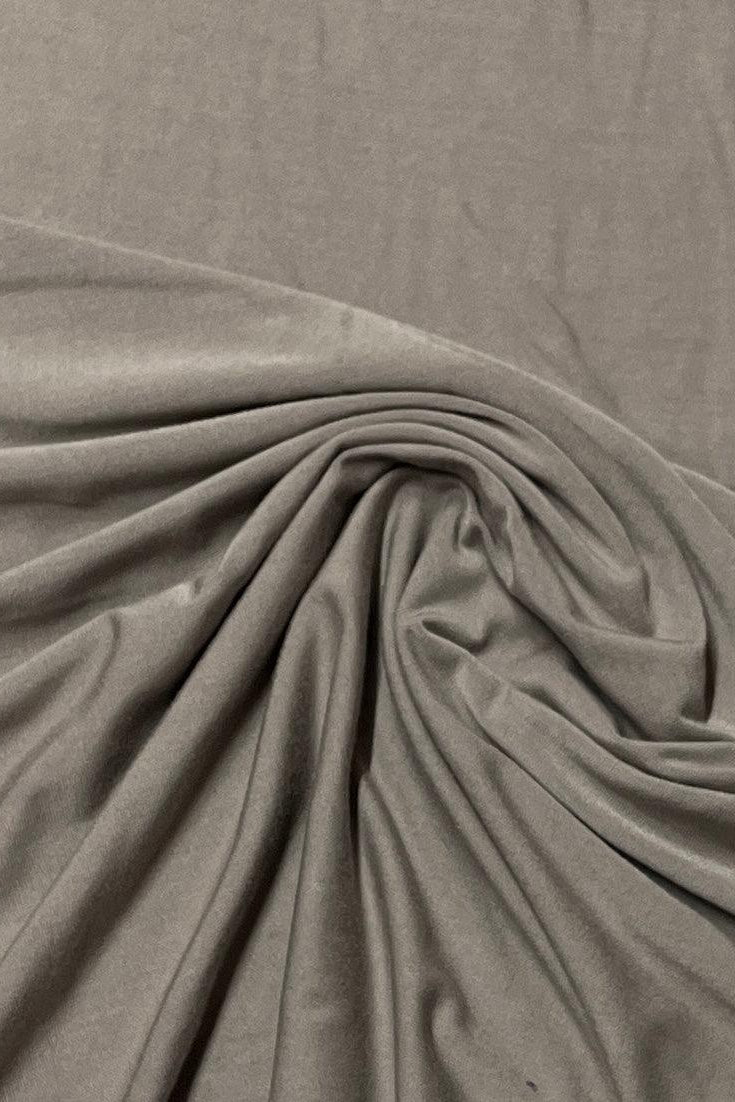 Premium Bamboo Jersey Hijab in Sand by Amanah, styled in a soft draped wrap.