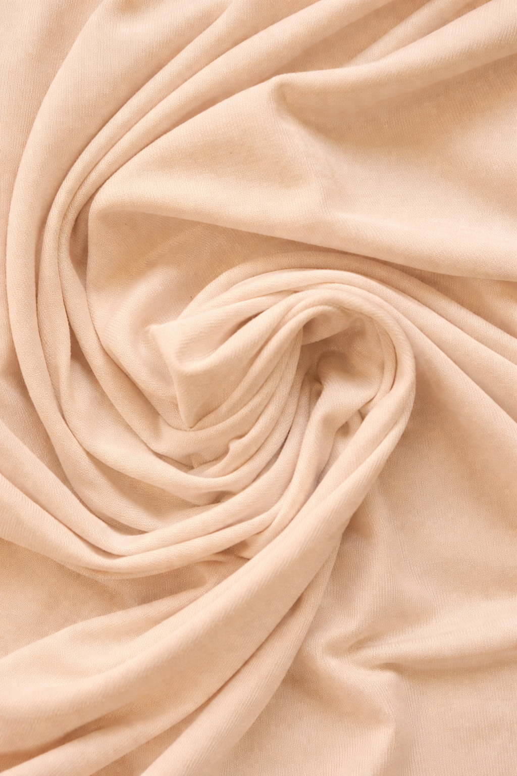 Premium Bamboo Jersey Hijab in Sand by Amanah, styled in a soft draped wrap.